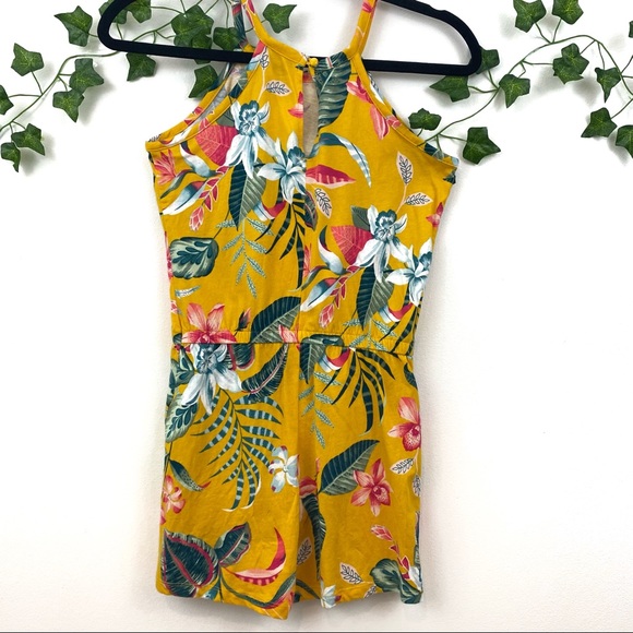 Old Navy Girls Tropical Floral Short Romper SZ XL - Picture 2 of 6